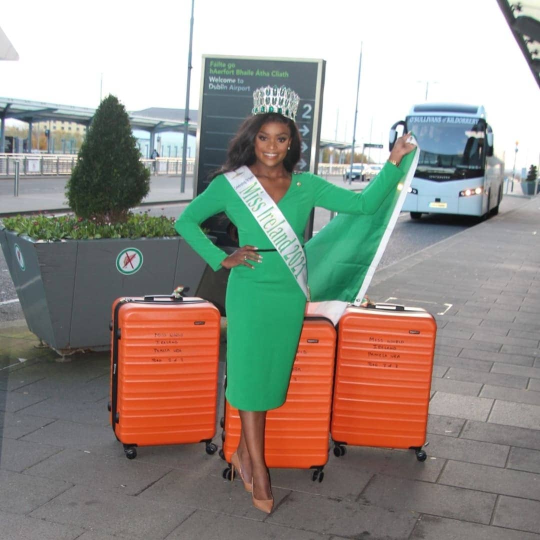 Miss Ireland @Pamela_Uba departing for @MissWorldLtd #missireland #MissWorld2021