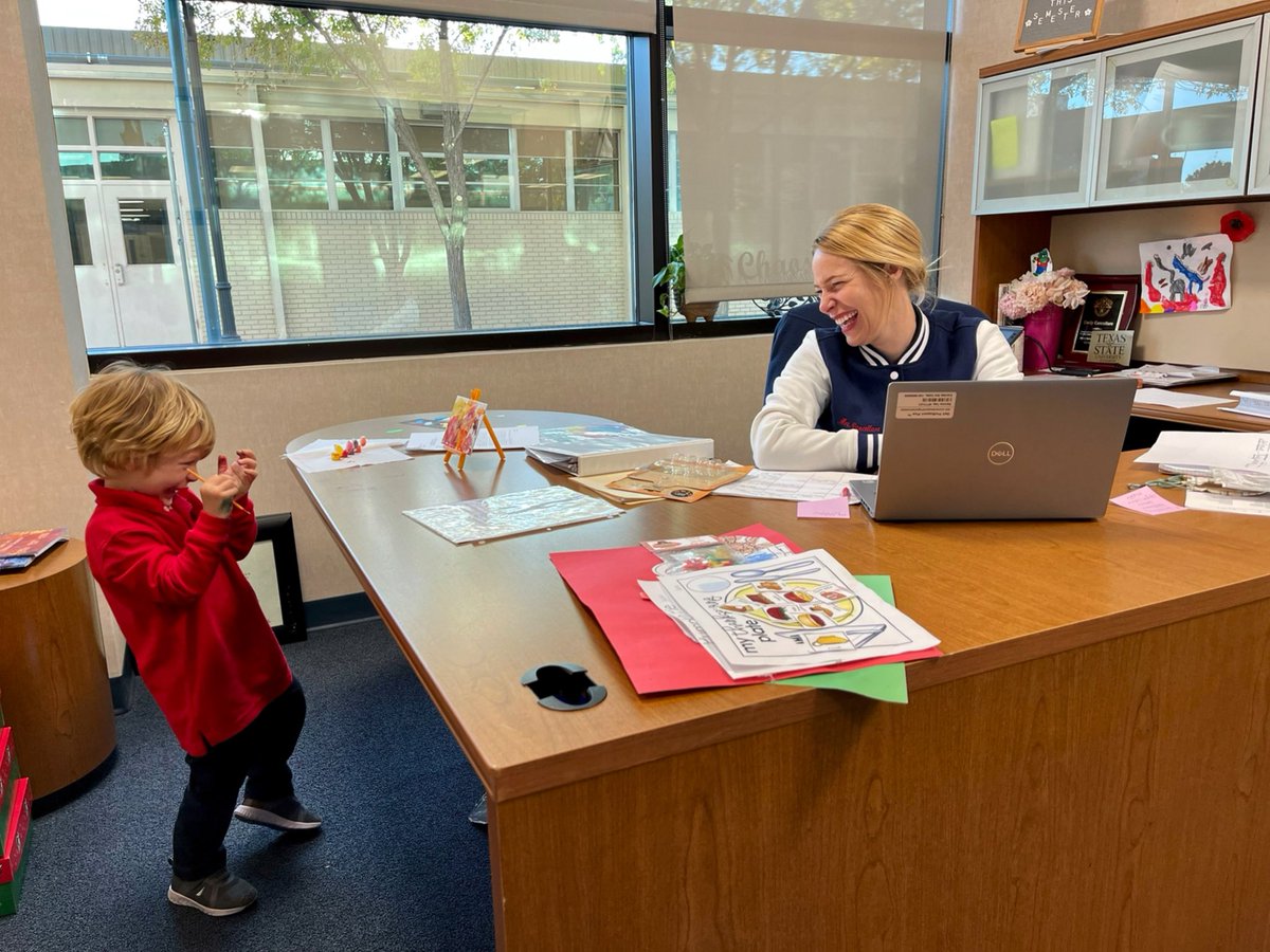 Blessed to have the opportunity to be a part of the St. Clement’s family. I think Luca likes it here too. #ProudPrincipal #GoWildcats 🐾
