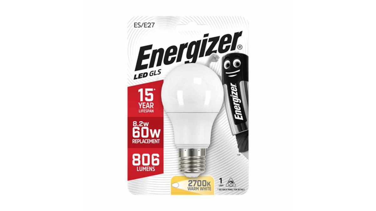 Energizer 8.2W LED GLS E27/ ES Light Bulb 
✅Warm white light ✅Screw in fitting
Find them here: 👉bit.ly/3qXtCCi
#lighting #lightbulbs #energizer