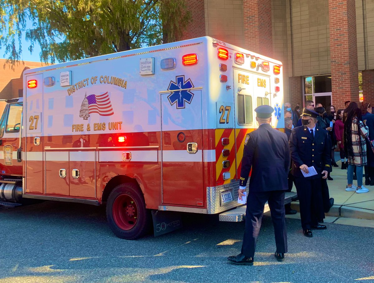 JWmsDC's tweet photo. A young pregnant guest had an medical emergency during yesterday’s @dcfireems graduation. She didn’t want cause a scene. Her fiancé was one of the graduates.  My friend Captain Roy Ward @TheWardsofDC quickly came to her aid. Thanks DC Engine 10. Again thank you Roy #dcproud https://t.co/DRO3vtdDoA