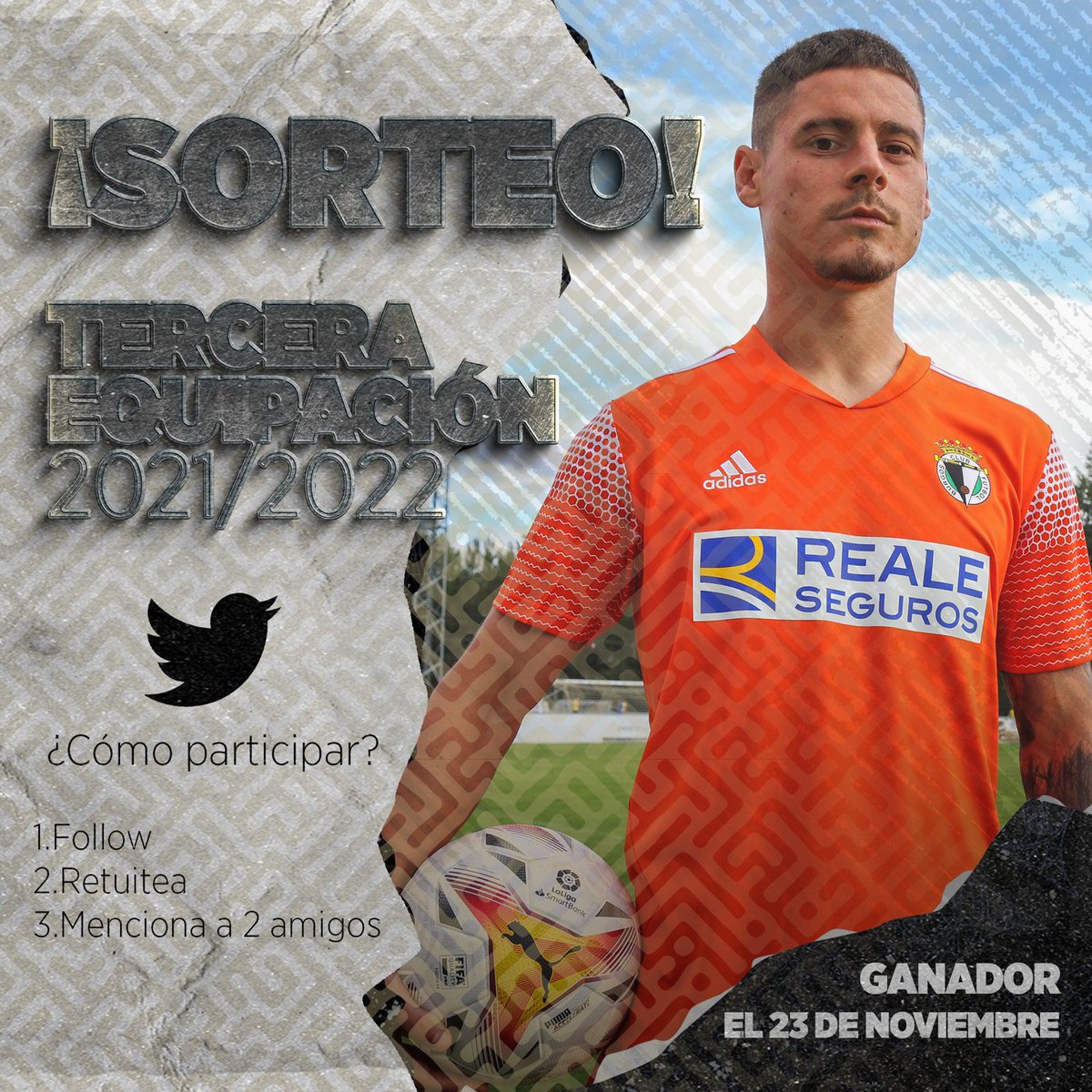 ⭐️¡SORTEO!⭐️

Mañana jugamos de 🍊 en Cartagonova y queremos sortear una camiseta de nuestra 3ª equipación.

¿La quieres? 🙃

1.Síguenos
2.Retuitea este tweet
3.Menciona a dos amigos

Bases ➡️ n9.cl/kj1cz

#EstamosDeVuelta 🤍