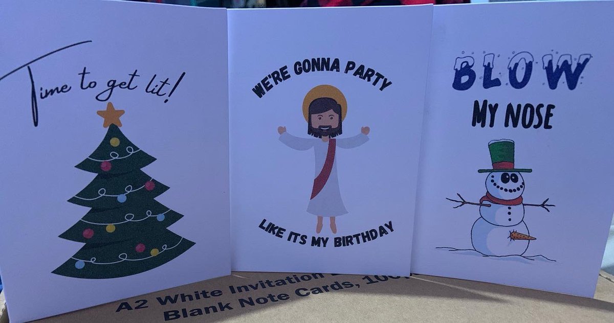 victoria_samson's tweet photo. Inappropriate gift cards are all the rave at the craft fair! I had no idea they’d be so popular.  I love watching people laugh when the read them! https://t.co/fWgCRDYaz1