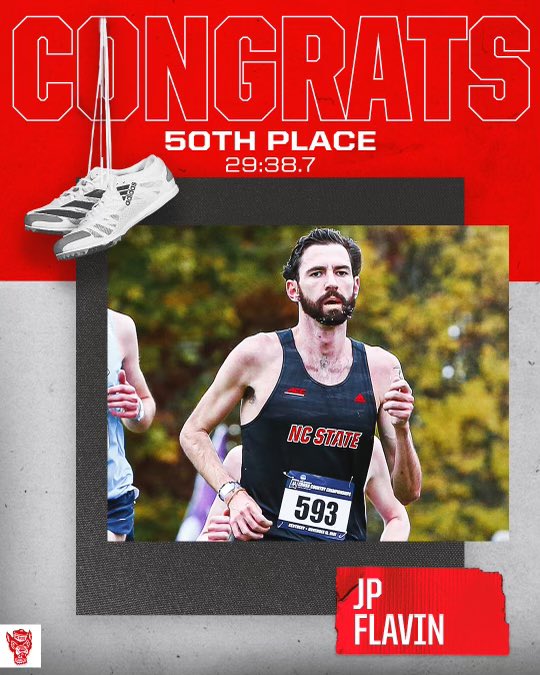 HUGE CONGRATS to <a href="/jpflavin/">JP Flavin</a> on his 50th place finish! So proud of how he repped the Pack today.

#GoPack | #NCAAXC