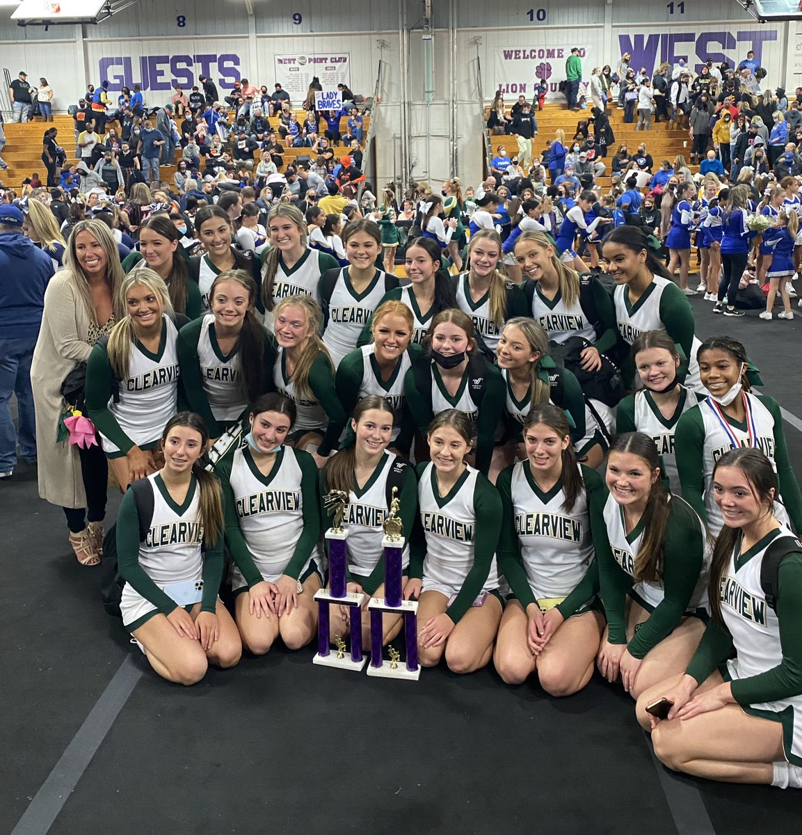viewathletics's tweet photo. Congratulations to our V &amp; JV Cheerleaders for their outstanding efforts @ today’s Cheer Competition @ Cherry Hill West! JV placed 1st &amp; Varsity placed 1st &amp; were Grand Champs!! Awesome job Ladies!!
GO VIEW!!! https://t.co/EwPv5r2cYj
