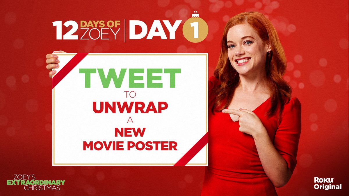 🎁 Day 1: 12 Extraordinary Days of Zoey 🎁

Retweet to unwrap a new movie poster from #ZoeysChristmas!

We'll reveal after 100 RTs 🔁