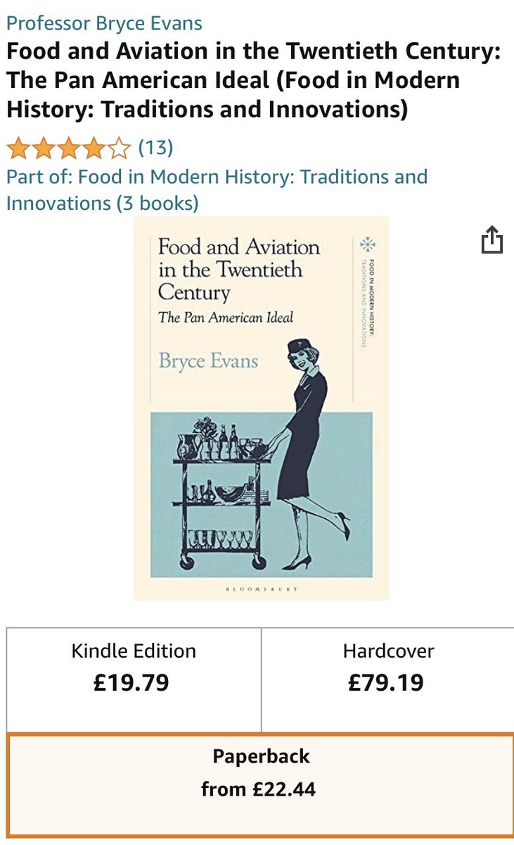 Time for one of those ‘my books arrived!’ tweets. ‘Food and #Aviation in the 20th Century: the Pan American Ideal’ in Paperback at £15 in time for xmas bloomsbury.com/uk/food-and-av…  ‘fascinating’ (Telegraph) ‘wickedly fabulous’ (Tatler) ‘scholarly yet fun’ (Forbes) #twitterstorians