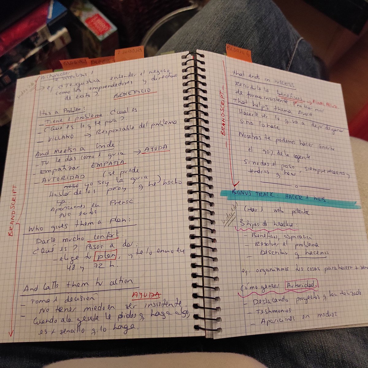 PaloVerdejo's tweet photo. Herramienta #BRANDSCRIPT:
A character has a Problem🙀
and Meets a Guide📋
Who gives them a Plan💡
and call them to Action💥
That  ends in SUCCESS✅
that helps them Avoid🔄

Si no das el paso, siempre recaerás 💪

Gracias @thepowermba por todo lo que estoy aprendiendo🔝🔝 https://t.co/bVfRo7UZmX