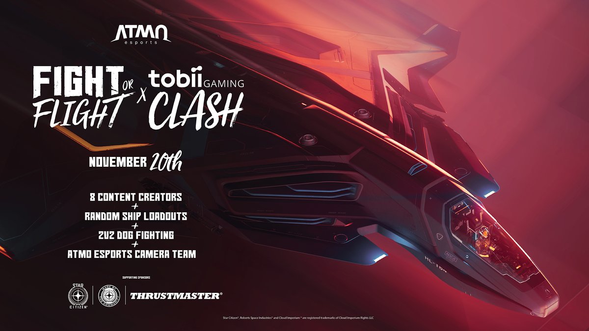ATMOesports's tweet photo. We are now LIVE!!

The Fight or Flight @tobiigaming Clash 2v2 Tournament is underway.

Join us to catch 8 Content Creator teams battle it out in some 2v2 Dogfighting actions.

Catch all of the action👉https://t.co/vd7aqpRkVW https://t.co/UaoOJcowdc