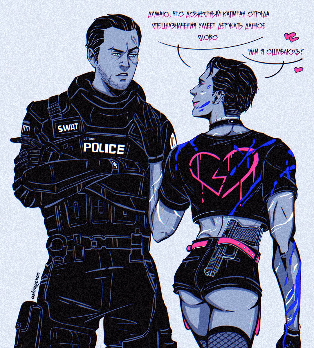 ashirotyan's tweet photo. 60: I think that the valiant captain of the SWAT squad knows how to keep his word. Or am I wrong?
Продолжение треда про встречу Аллена и 60👀
Часть 2❤️🔥
#Allen60 #Allen800 #CaptainAllen #Connor60 #RK800 #dbh #DetroitBecomeHuman https://t.co/BHNtHbnOV5