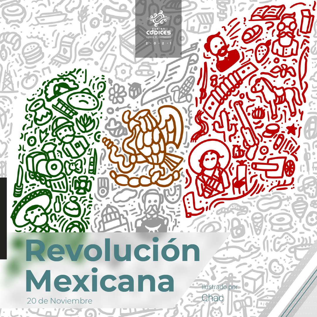fusioncodices's tweet photo. En esta ilustración podrás ver algunos personajes históricos. Que mas puedes ver? #caballo #ballena #sarape
Hoy en México conmemoramos la Revolución.
Ilustración hecha por Chac
https://t.co/Pb9Ys2MSBn
#fusioncodices #mexico #agenciadeilustradores #madero #porfiriodiaz #zapata https://t.co/lKBKz3uFYK