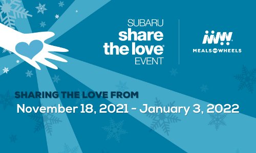 For the 14th year, <a href="/subaru_usa/">Subaru</a> has named #MealsOnWheels as a national charity partner for the Subaru Share the Love® Event! #ShareTheLove has helped deliver more than 2.5 million meals to America’s seniors. Thank you for your incredible support, #Subaru! mealsonwheelsamerica.org/sharethelove