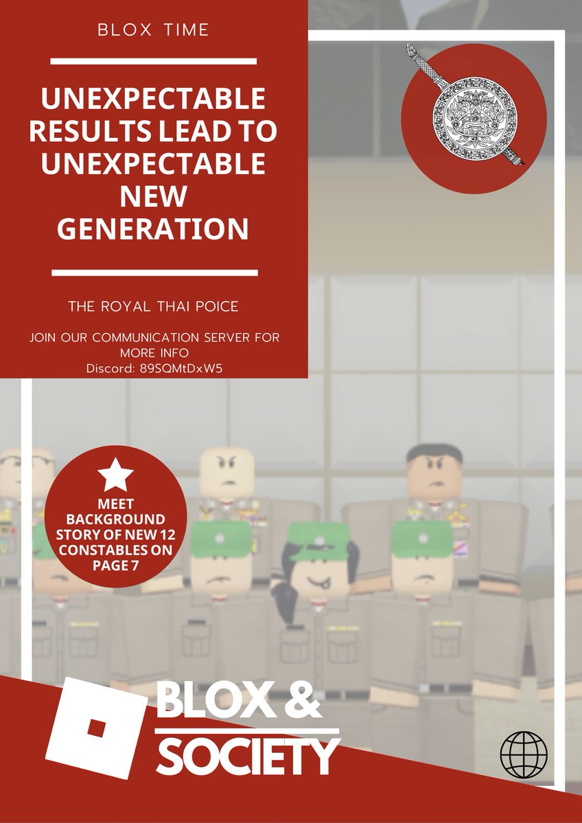 BloxTimePost's tweet photo. Today, the Police Constable Class 3 orientation event was held at Police Training Center. An unexpected amount of new constables that reach 12 people had made the Police seem to be the third place of the most active branch from 4 branches. https://t.co/MAKJo65lB4