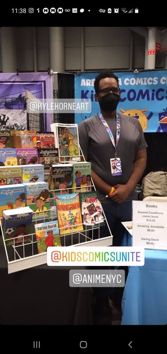 🌸Happy Saturday <a href="/animenyc/">Anime NYC</a>!! 🌸

For any comic creators out there today who want to chat about craft and the publishing industry come and visit our amazing creative members <a href="/JannieHo/">Jannie Ho</a> and <a href="/kylehorneart/">kyle horne art</a> behind booth 217!! 

Let's nerd out 🤓

#AnimeNYC #kidscomicsunite #kcu