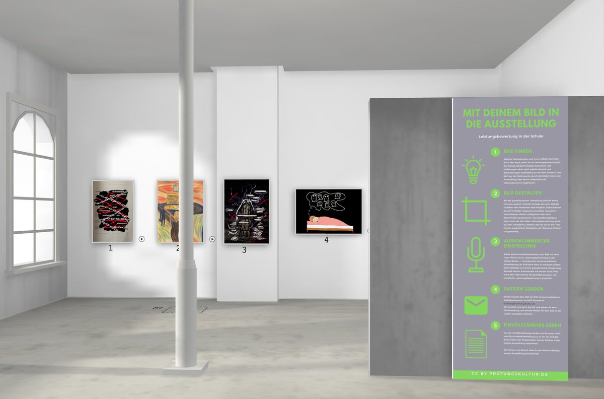 LZumbansen's tweet image. Wie denken Schüler:innen grundsätzlich über schulische Leistungsbewertung und vor allem wie visualisieren sie ihre Gedanken zu diesem Thema? Wir haben über @pruefungskultur eine Mitmachausstellung via @kunstmatrix konzipiert. Weiteres auf: twlz.eu/a870 #twlz