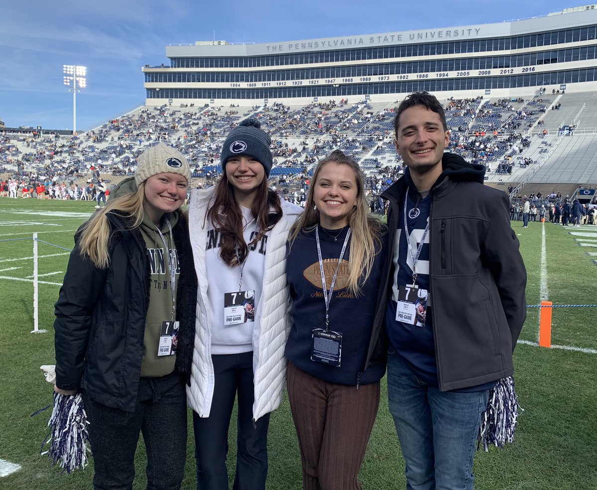 psustudentnlc's tweet photo. Congratulations to Student Nittany Lions Club members Carter Weinstock and McKenna Murdoch on winning this week’s pre-game sideline giveaway. #WeAre #snlc https://t.co/nIZJfPKoiL