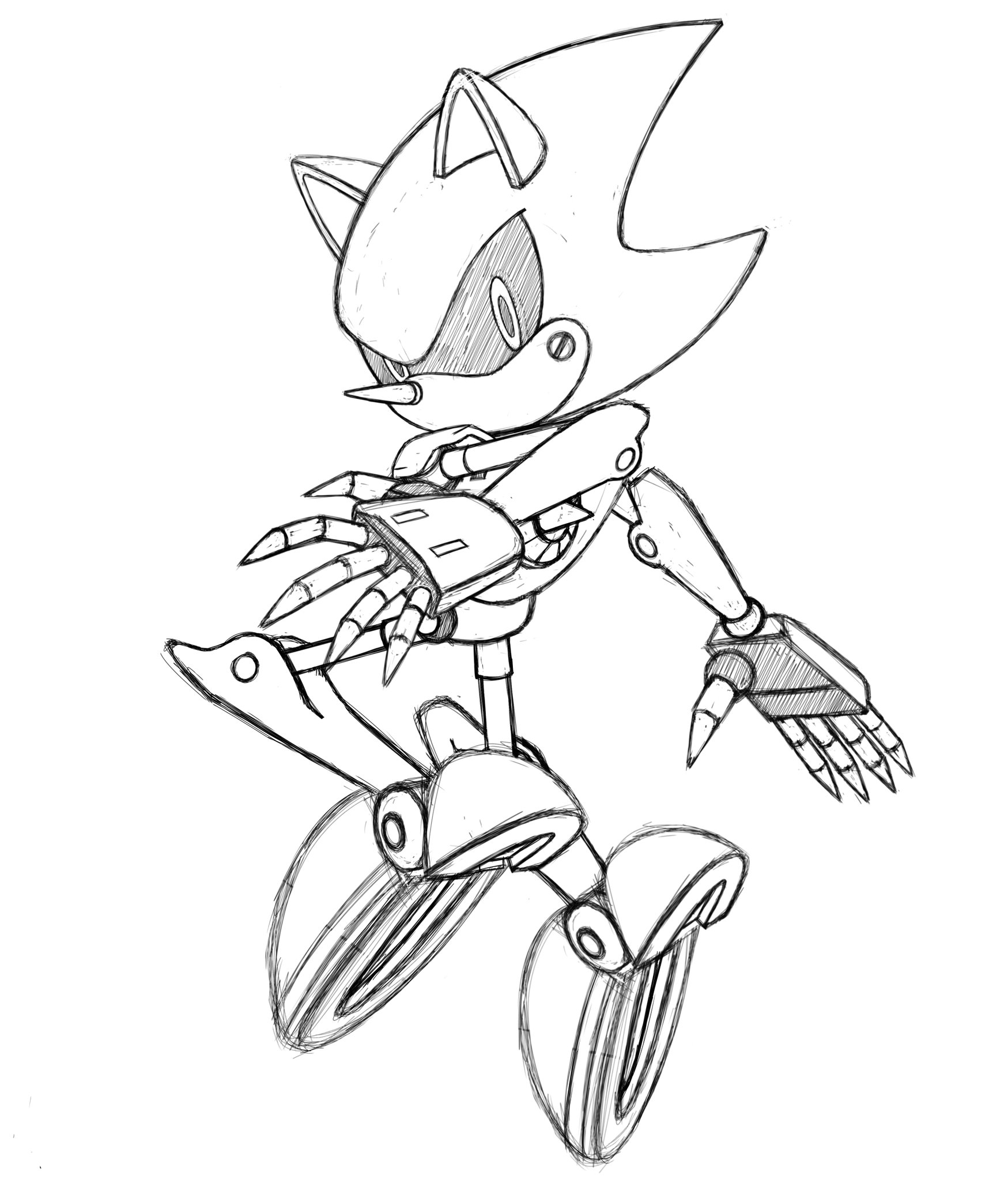 Coloring page - Metal Sonic