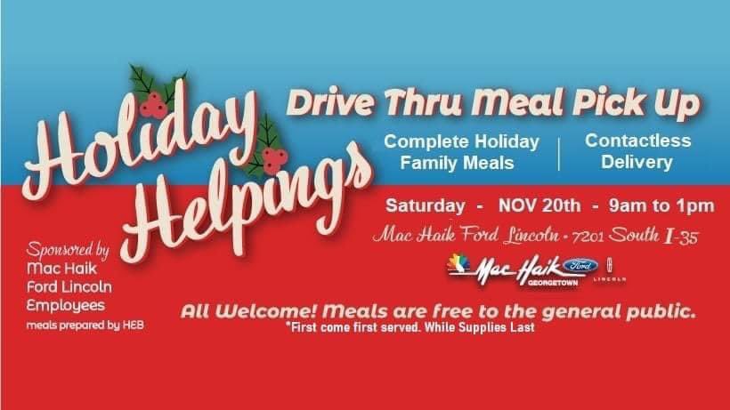 MrsKsMathClass's tweet image. Mak Haik Ford in Georgetown is giving away free Thanksgiving meals! Last update 20 minutes ago said they still had a lot of meals to hand out! #MakGivesBack 🧡💛🤎