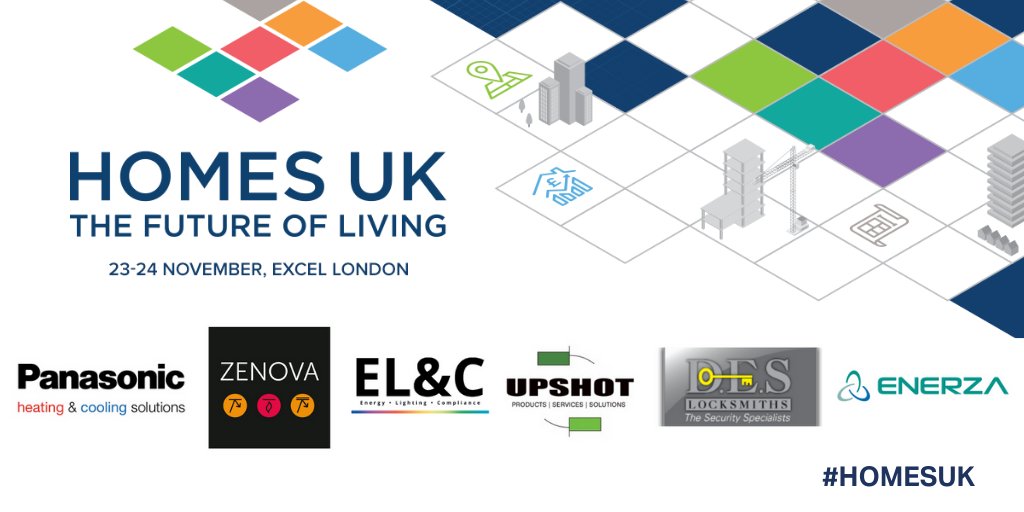 Only 3 days to go until #HOMESUK!! 

Joining us will be @PanasonicHC_UK, <a href="/ZenovaGroup/">Zenova Group</a>, Energy, Lighting and Compliance, Upshot, D.E.S Locksmiths, and <a href="/EnerzaSolutions/">meeaow</a>