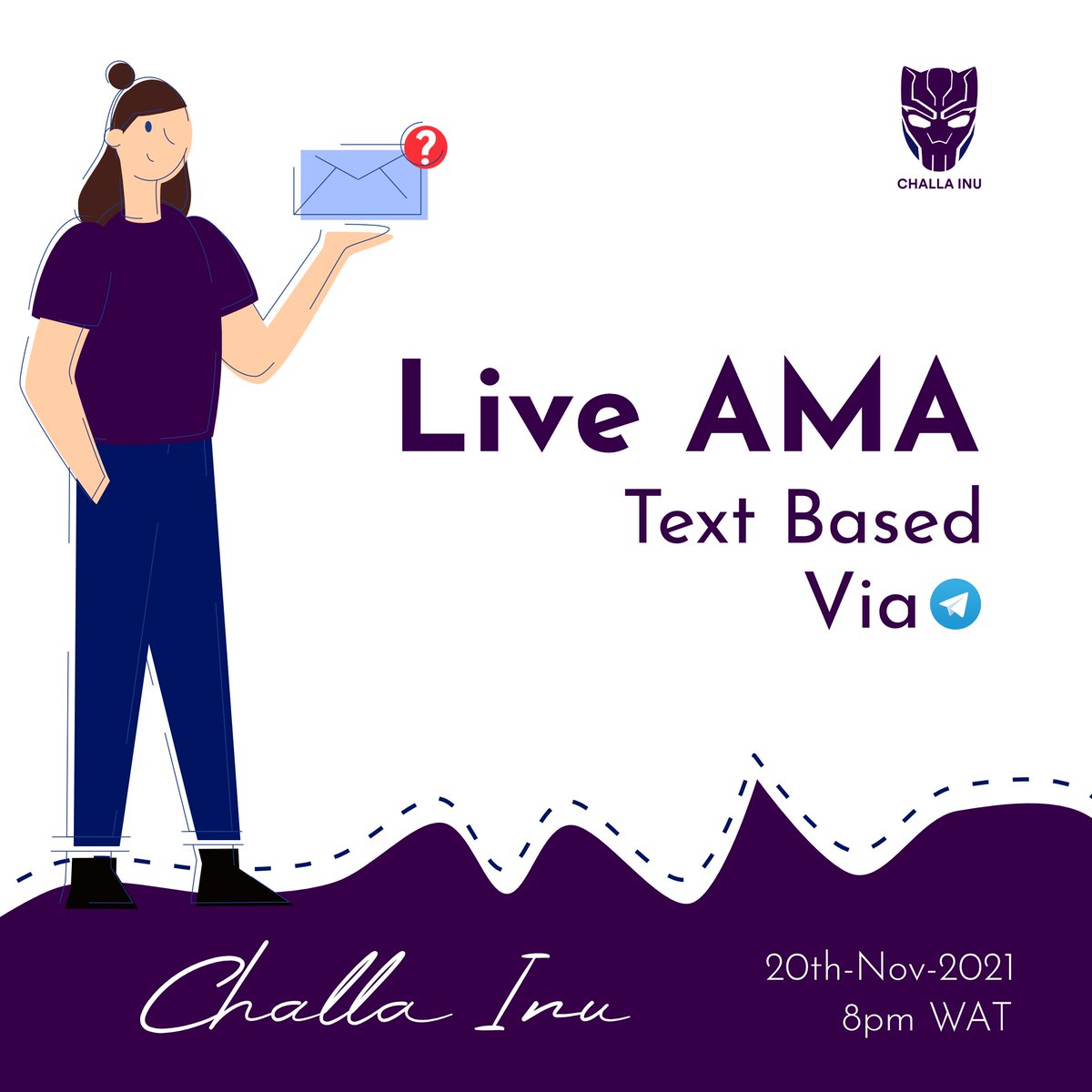 ChallaInu's tweet photo. AMA! AMA!! AMA!!!
Get whitelisted: https://t.co/cFYPbYsoNa https://t.co/qRLDHxE1MV