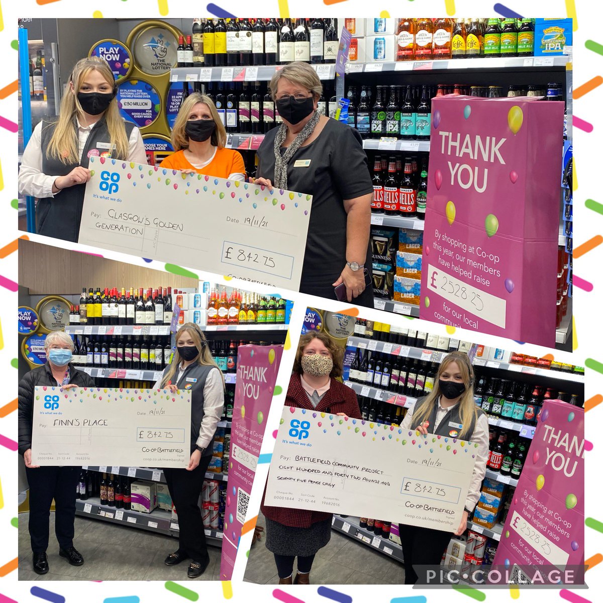 🎈🎉🎈🎉🎈🎉🎈🎉🎈🎉🎈🎉🎈
Celebration day at Co-op Battlefield! Had a visit from all 3 of our wonderful local causes and managed to pinch the lovely Bernie from our local Funeralcare branch for a picture too! #itswhatwedo <a href="/peterpalm18/">Peter Palmer</a> 
🎈🎉🎈🎉🎈🎉🎈🎉🎈🎉🎈🎉🎈