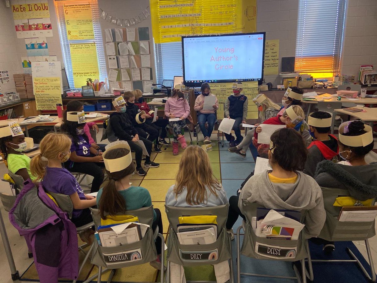 Mrs_EsLim's tweet photo. We’ve worked so hard on writing our own fables! We got to finally show off our creativity and be proud #youngauthors @Relay_BCPS https://t.co/GjBhzL1I9F