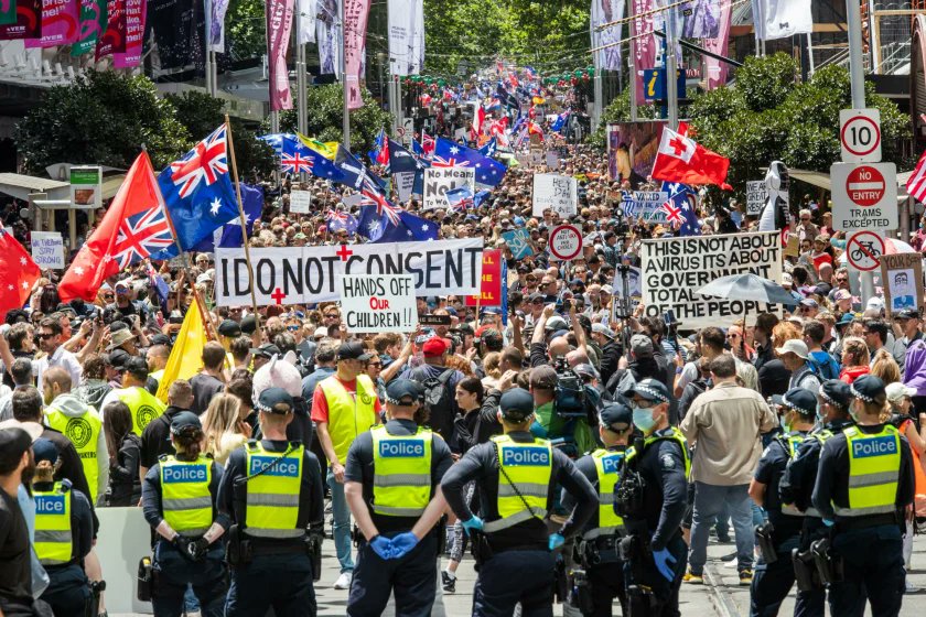 TimjboAU's tweet photo. After all those protests around the country on Saturday one thing is for sure.. both major political parties, Red Team &amp; Blue Team are in huge trouble and will be punished at the next federal election.. their vote will fracture.. it's clear they have lost touch with the people.. https://t.co/cz53aQWyKy