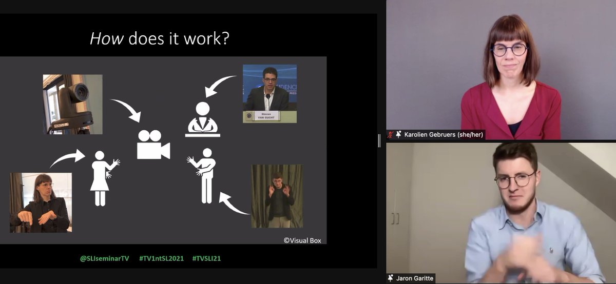 crathmann's tweet photo. "Interpreting press conferences - the Belgian practice explained" with many best practice examples provided by @KaroGebruers @GaritteJaron Again, the (mixed) team work is a core key for success, language respect and quality management. @SLIseminarTV https://t.co/FOIinlaKkb