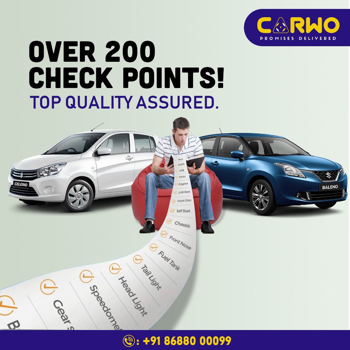 RightCars_In's tweet photo. Delivering top quality is our top priority! 
Carwo is now in Hafeezpet, Hyderabad offering: 
✔️1 year warranty on engine &amp; transmission 
✔️Authentic KM reading
✔️Loan facility available 
✔️Rigorous Checking of preowned cars 
✔️After sales services 
.
Book a test drive today! https://t.co/cMemS0V23N