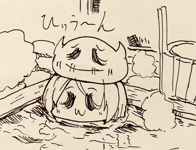 温泉旅館でのんびりする甜花ちゃん 