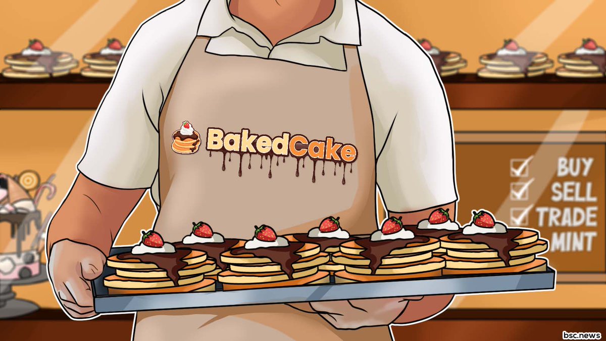 BSCNews's tweet photo. 🍩https://t.co/36homMbgYg🥞

Buy, Sell, Trade &amp; Mint #BakedCake #NFTs in their own #Marketplace

Special #Rewards and #Prizes through #Staking!

Also $Stake and Farm $BakedCake with @babyswap_bsc🍼👶

TG community👉 https://t.co/RE4hpUF0wu 

#Sponsored #BSC #NFT @BakedCakeToken https://t.co/oz1SwGPj9n