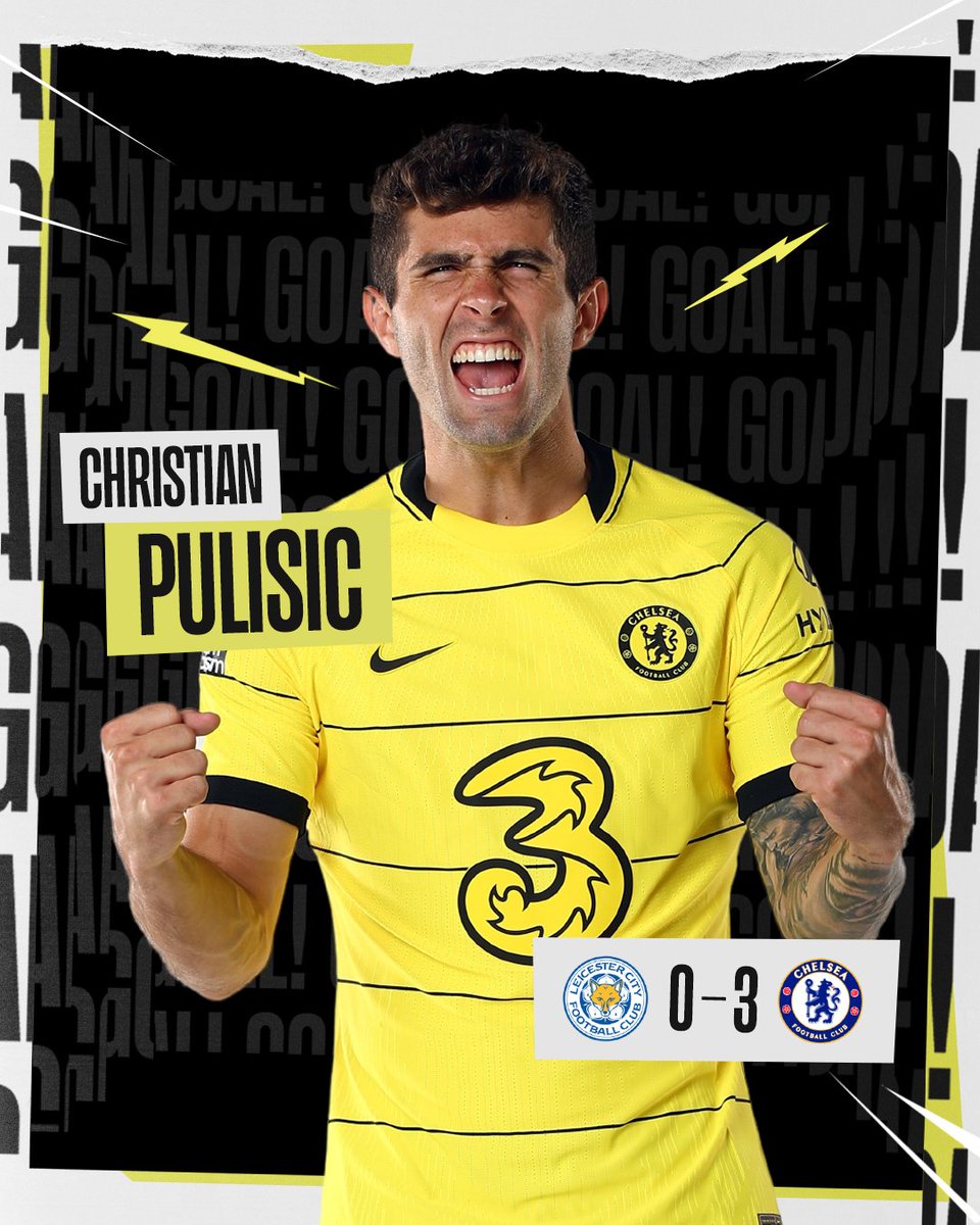 ChelseaFC's tweet photo. 3-0. PULISIC! 🇺🇸

🔵 0-3 💛 [71] #LeiChe https://t.co/Gik57AL9CP