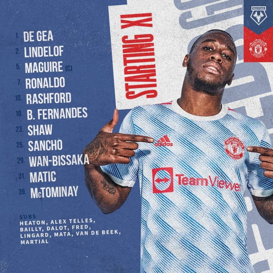 Premier League
Game Week 12

Starting Line Up,
Watford Vs. ManUtd

#MediaCOJ
#UnitedIndonesiaJepara
#UnitedIndonesia
#UnitedTogether
#UnityForUnited