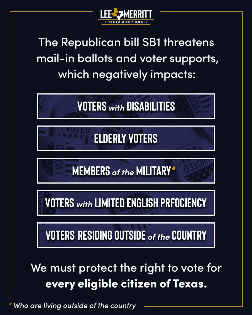 LeeMerrittesq's tweet image. I'm running for Attorney General of Texas to protect our democracy.