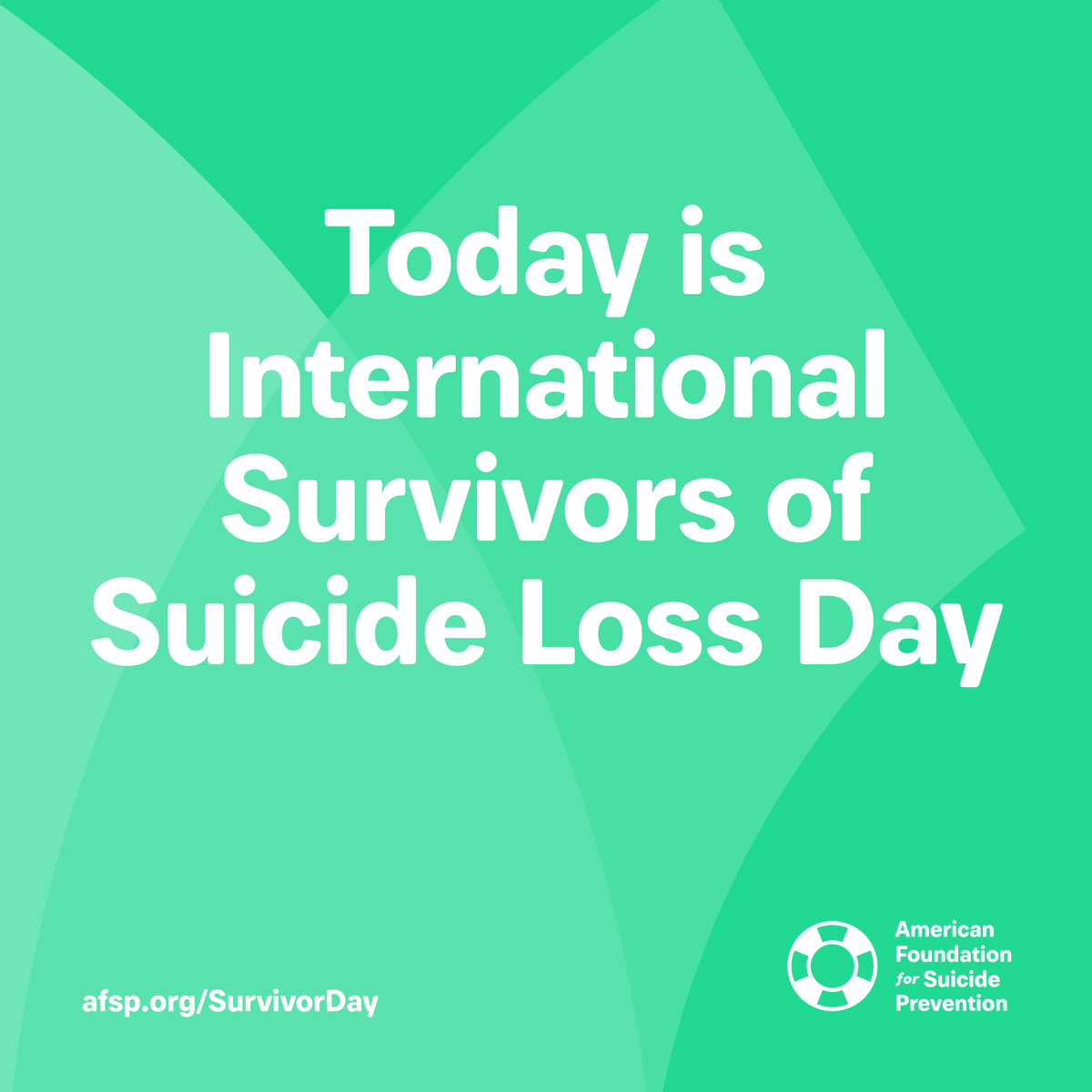 Today is International Survivors of Suicide Loss Day. Whether you're joining a #SurvivorDay event with others in your community or honoring your loved ones privately, you are not alone in your grief.
 
What's one thing you want other suicide loss survivors to know?