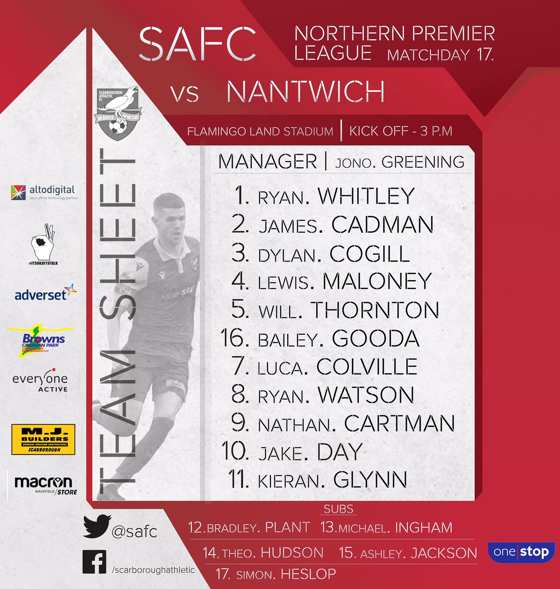 safc's tweet image. Today's team 💪