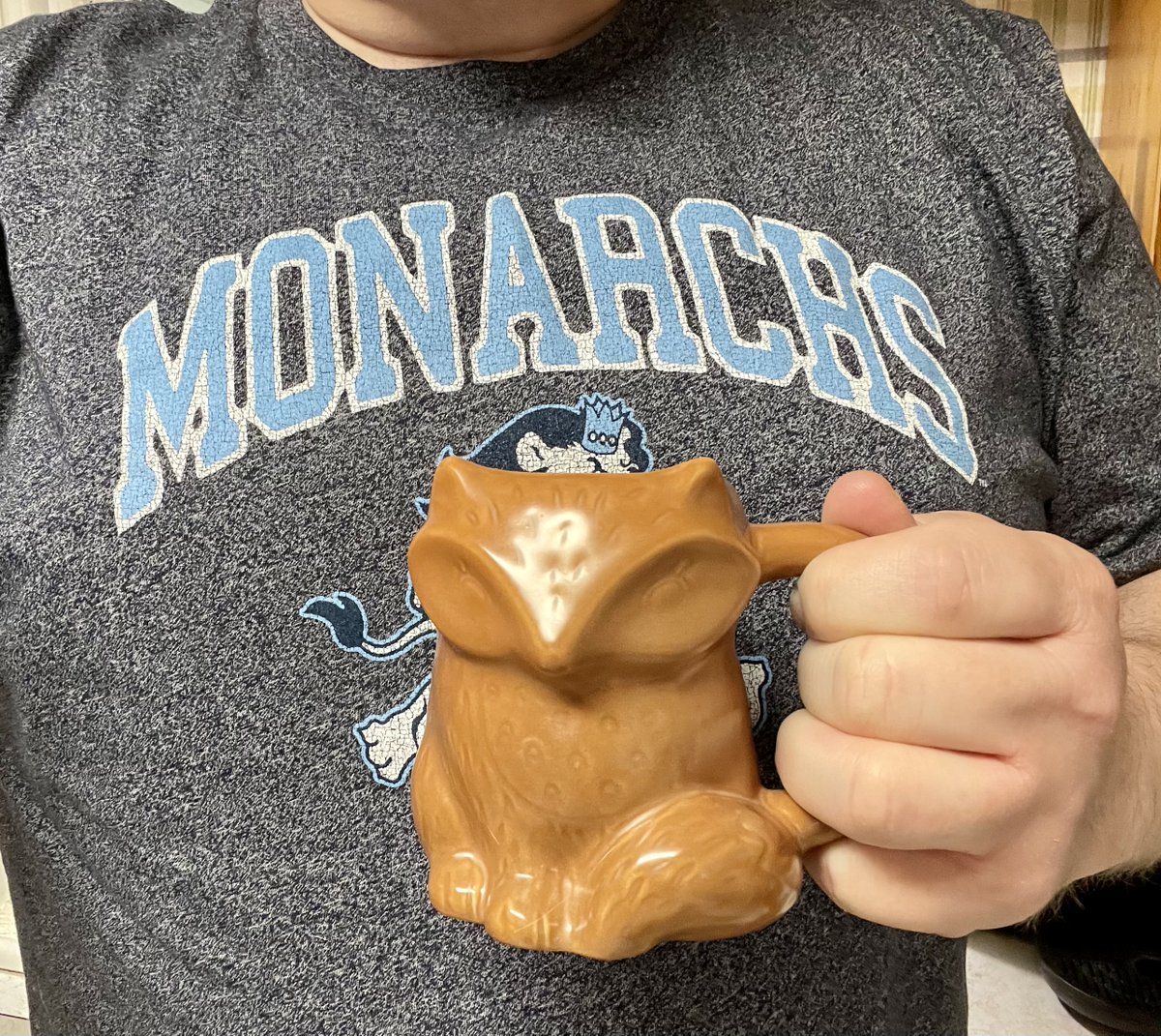 tcransone's tweet photo. Game day coffee in a #RallyFox mug? Game day coffee in a #RallyFox mug. #BeatMiddleTennessee #ODUFB https://t.co/vKsaBjDkx9