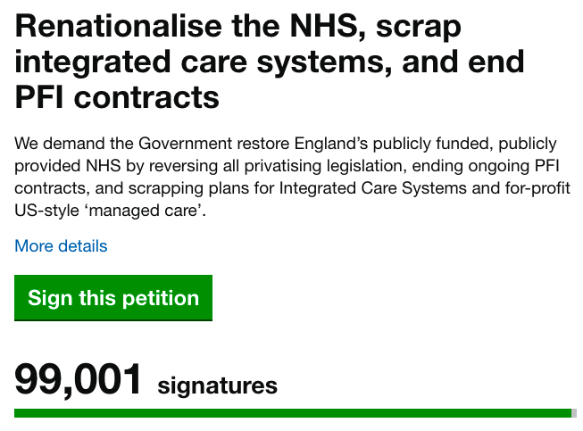 YourNHS2021's tweet photo. 999 signatures to go!!

How fast can we get there?
https://t.co/J1SyrR4wCC https://t.co/CvUNjFyiGz