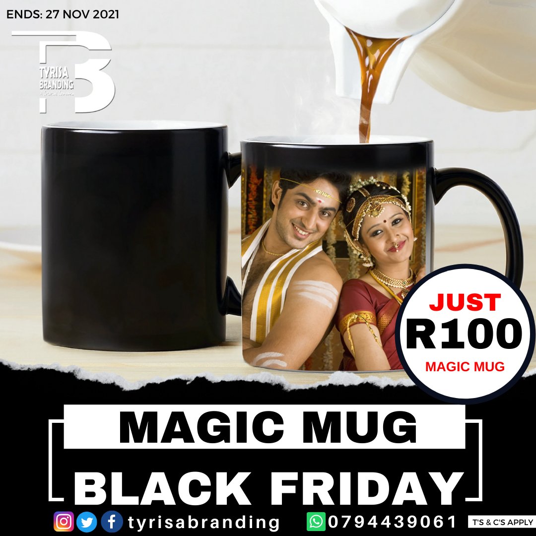 tyrisabranding's tweet photo. Take advantage of our Black Friday Promotion! 

Get a Phone cover for R100! A Magic Mug for R100, a 2022 Calendar from R150! Why wait?

WhatsApp us at 0794439061

#TakealotBlueDotSale #DJSBU #TheMysteriousClassEp2 #MidrandBeachParty https://t.co/Fefl33Sdij