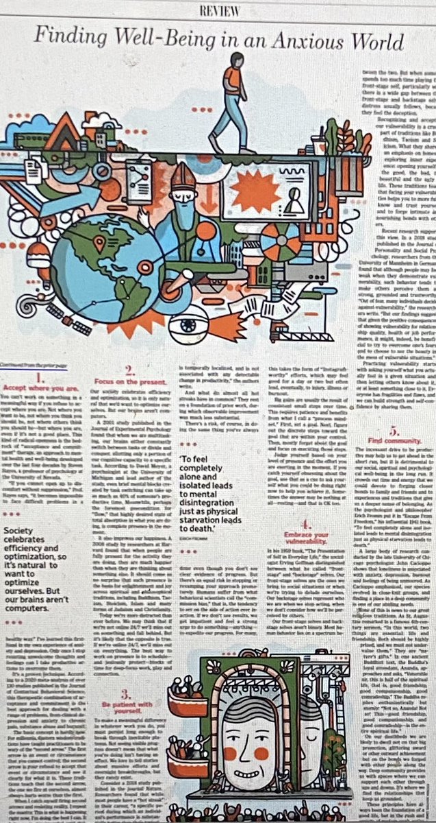 You don’t need to feel good to get going; you need to get going to give yourself a chance at feeling good.

Consistency over intensity. Process over outcome. Self-discipline AND self-compassion.

Groundedness on the cover of weekend <a href="/WSJ/">The Wall Street Journal</a>.
Read story here: buff.ly/3HBm1iG