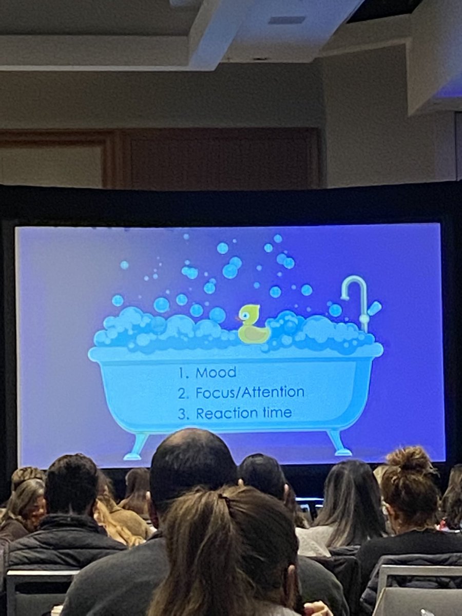 I love the idea of teaching students (and ourselves) that every time we workout we are giving our brain a neurochemical bubble bath. Thank you Dr. <a href="/wasuzuki/">Wendy Suzuki</a> #latb60