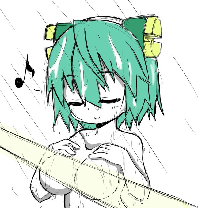 洗浄中のシルフィーに謎の光が差し込む 