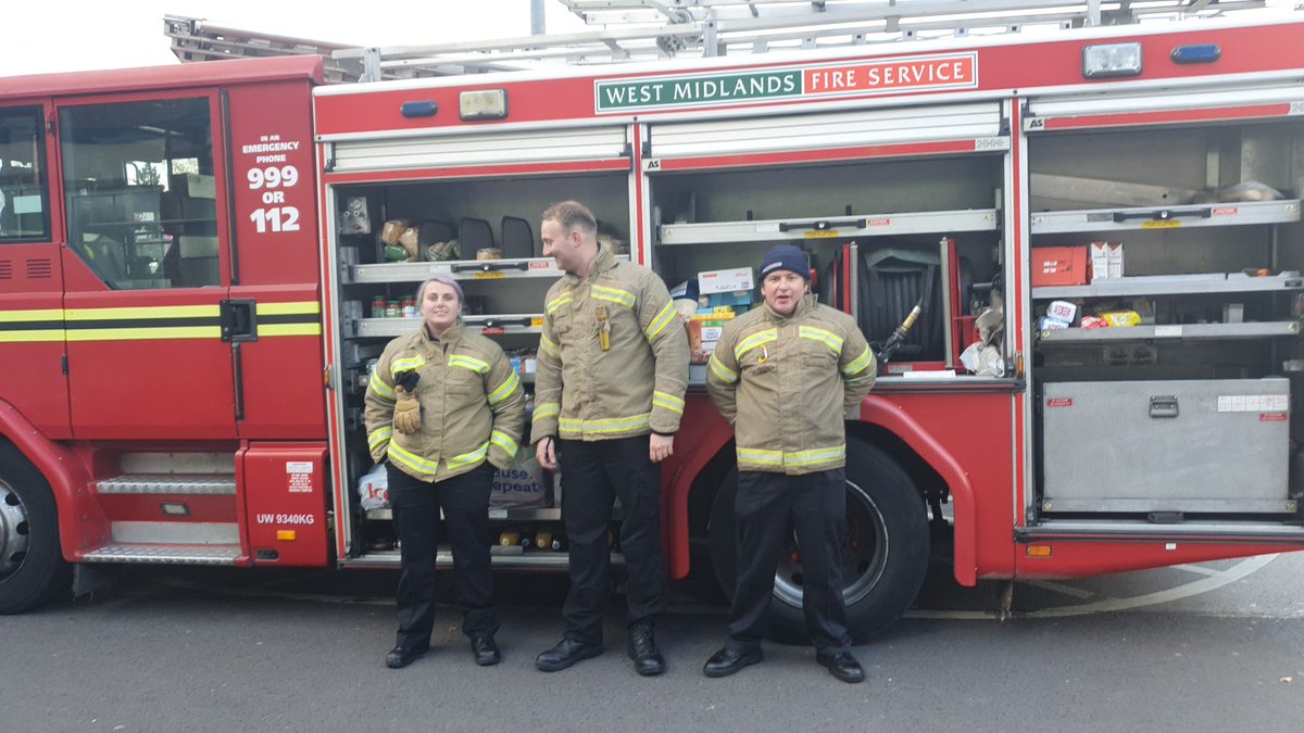 Working with @TrussellTrust @tesco to fill a fire engine with food donations for Erdington foodbank.