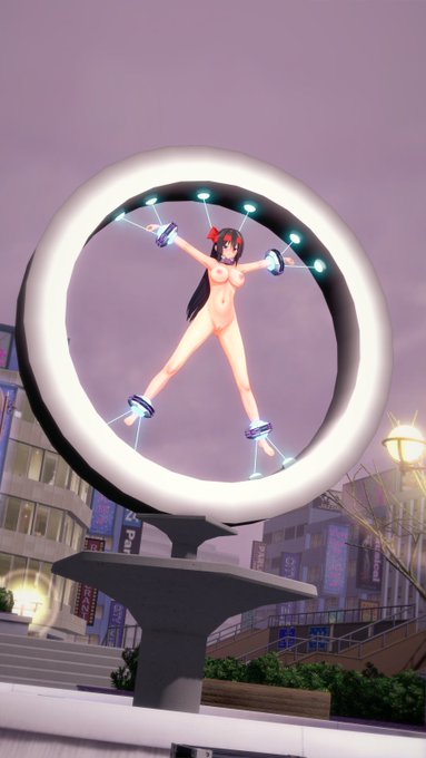 公園で見せしめにされるアサギちゃん 