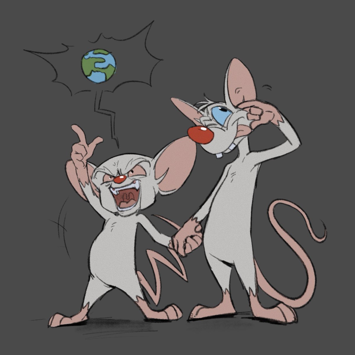_shslbs_'s tweet photo. Precious mousy duo. #pinkyandthebrain https://t.co/aBmxeek5B8