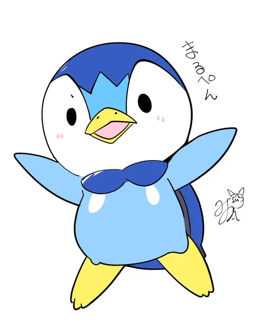 ポッチャマ選んだ記念にうちの子になった「まるぺん」くん。性格れいせいでした。 