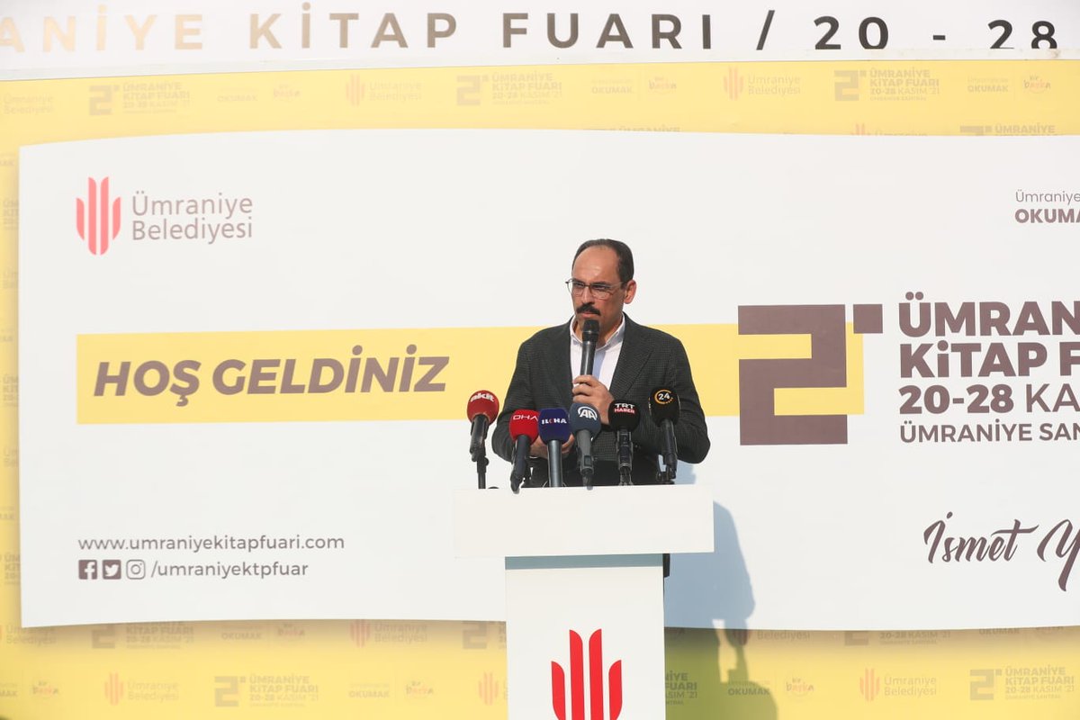 ismetyildirimtr's tweet photo. Prof. Dr. Sadettin Ökten hocamızın onur konuğu olduğu, Cumhurbaşkanlığı Sözcüsü İbrahim Kalın Beyefendi'nin okurlarıyla buluştuğu 2. Ümraniye Kitap Fuarı 📚 açılışını gerçekleştirdik.

Değerli yazarlarımızı misafir edeceğimiz bu özel şölene sizler de davetlisiniz. https://t.co/IZFMk6F1Dp