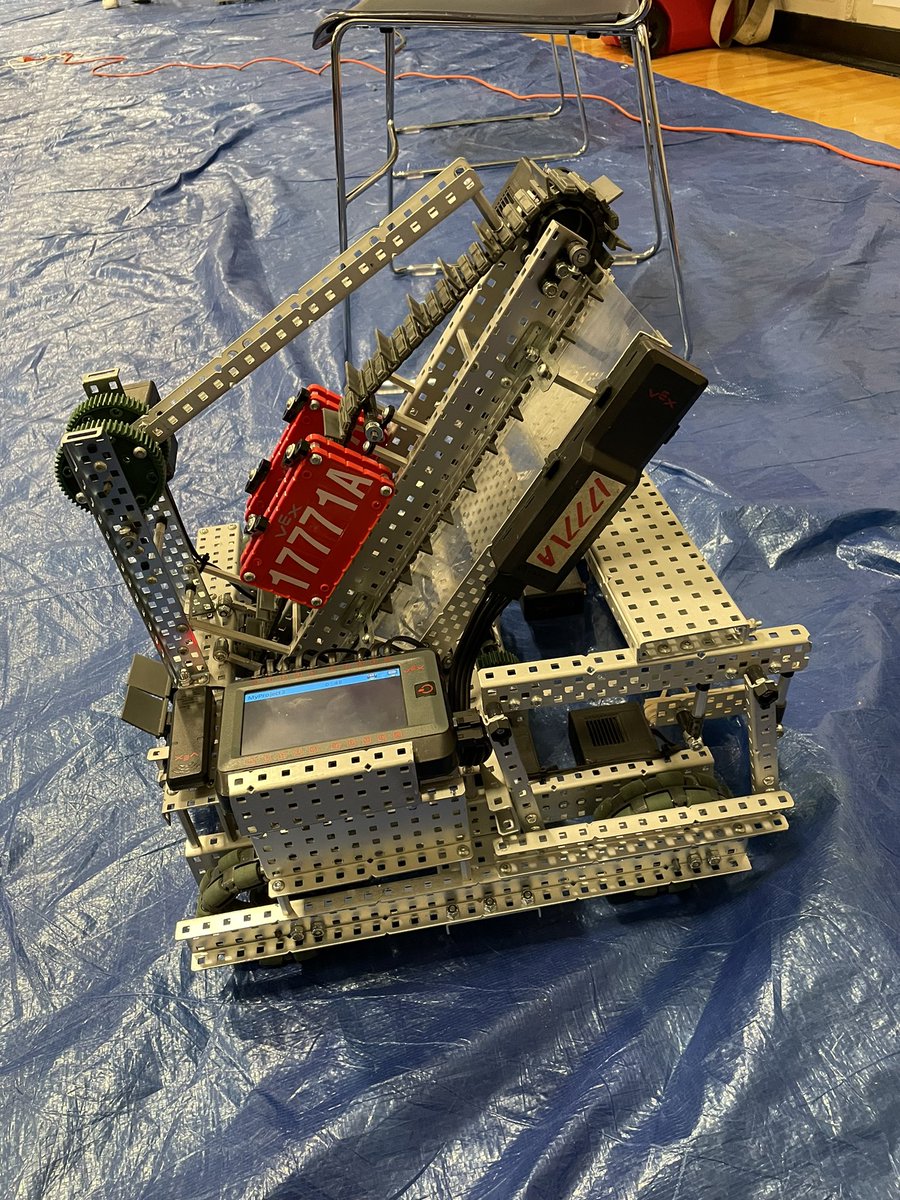 EastHighEng's tweet photo. Omega and Robit are gearing up for competition number 3 today at Gordon Parks.  Wish us luck.  #EastEngineering #BlueAceNation https://t.co/GeTHbtLzX4
