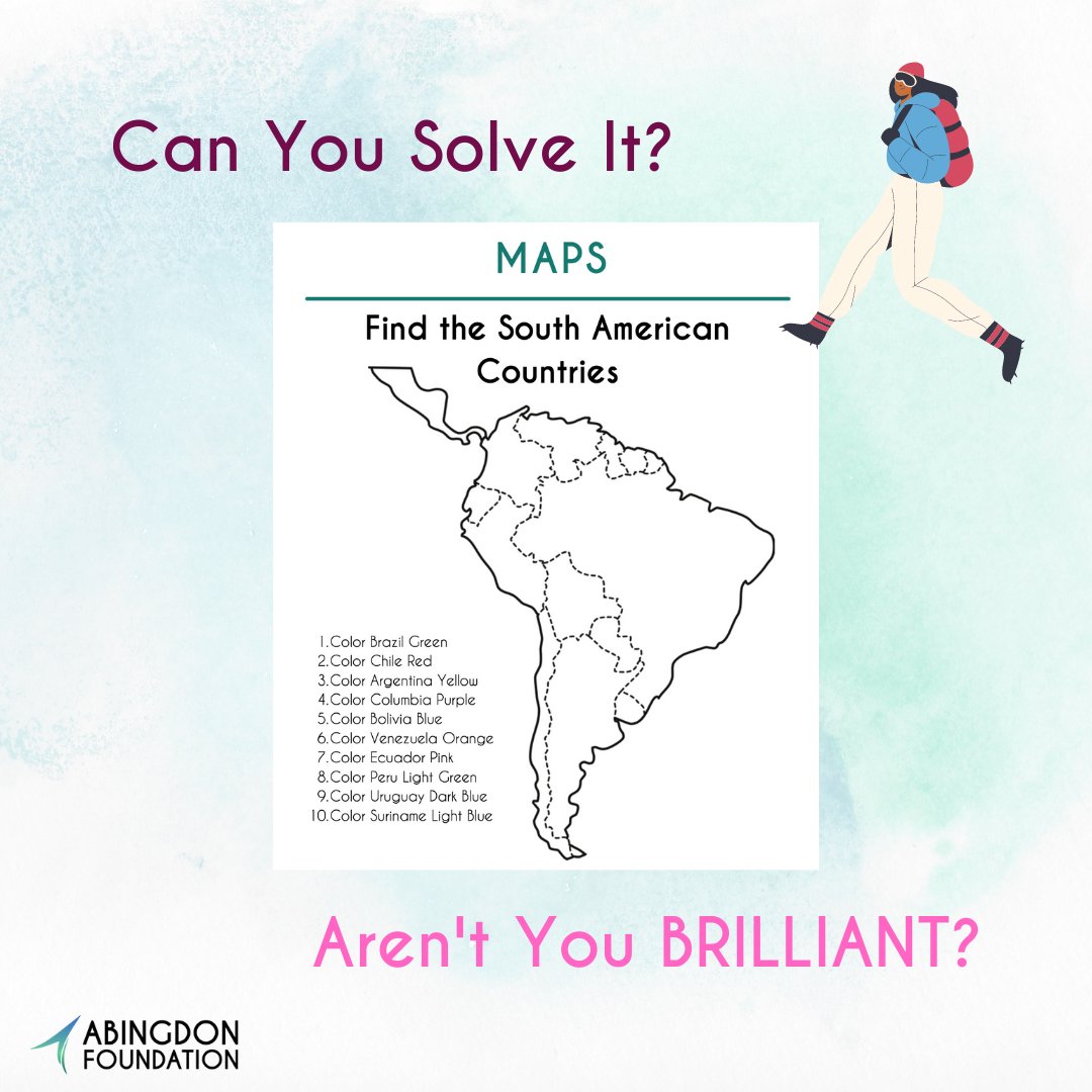 AbingdonFdn's tweet photo. Challenge yourself. Enjoy this little puzzle and tell us if you solve it 🙋‍♀️

Like it? Get your own BRILLIANT activity book on Amazon, tell a friend, and grow smarter every day. We've got your back!

https://t.co/VvoN9LoZos
#steam #stem #resources #books #empoweringwomen https://t.co/NmL8uqeueV