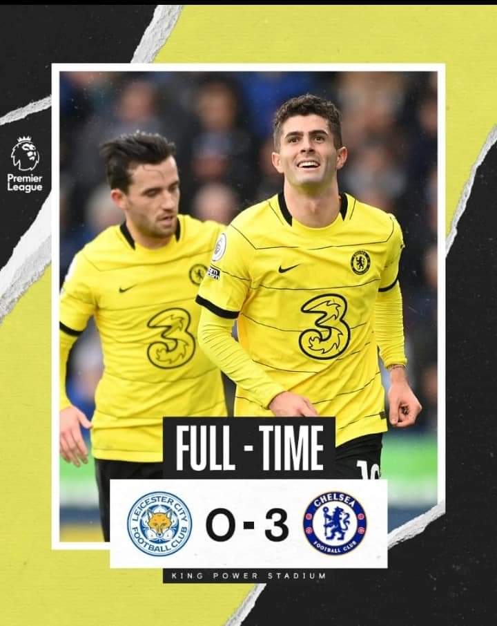 4custvgh's tweet photo. An emphatic win for Chelsea at the king Power stadium against Leicester.
Who was your man of the match?
#OmyTvSports #EPL #LEICH https://t.co/iICtLAG0Vs