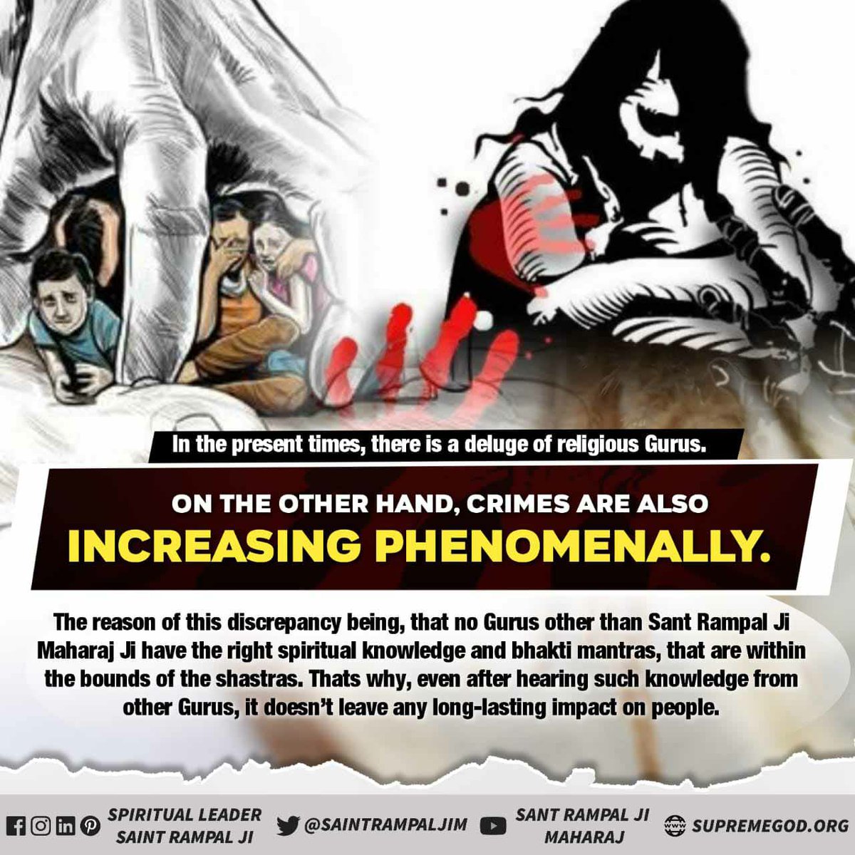 KavitaR23423155's tweet photo. #GodMorningSaturday
#OnlyOneSolutionToStopRape
🌼 सारे अपराधों का खात्मा तत्वज्ञान से
दिन-प्रतिदिन बढ़ रहे बेटियों व बहनों पर बलात्कार तथा छेड़छाड़ तथा दहेज प्रताड़ना के केस संत रामपाल जी महाराज जी के तत्वज्ञान जो परमात्मा के संविधान अनुसार बताया गया है, से समाप्त हो जाते हैं। https://t.co/IRUocaX3P1